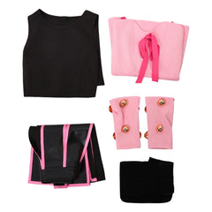 Cosplay Costume Lucy Steel JJBA 7(2026) Anime Cosplay Tenue Rose et Noire Femme