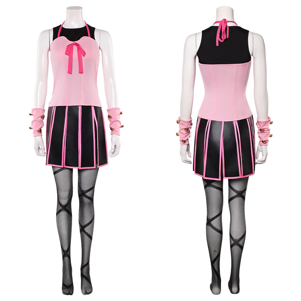Cosplay Costume Lucy Steel JJBA 7(2026) Anime Cosplay Tenue Rose et Noire Femme