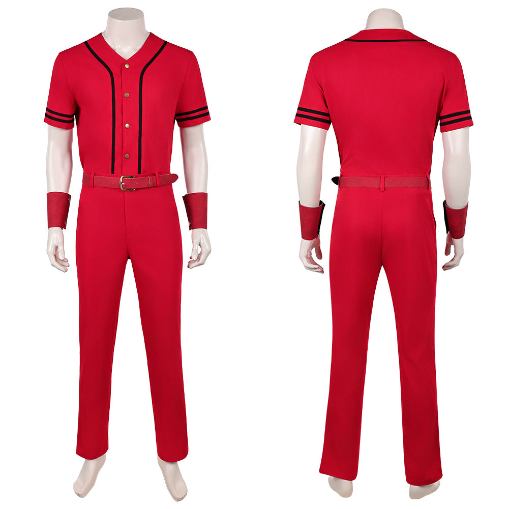 Cosplay Costume Luffy One Piece Live Action 2(2026) TV Cosplay Tenue Rouge Homme Sans Chapeau