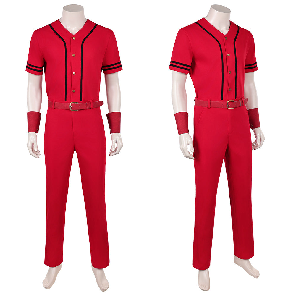 Cosplay Costume Luffy One Piece Live Action 2(2026) TV Cosplay Tenue Rouge Homme Sans Chapeau