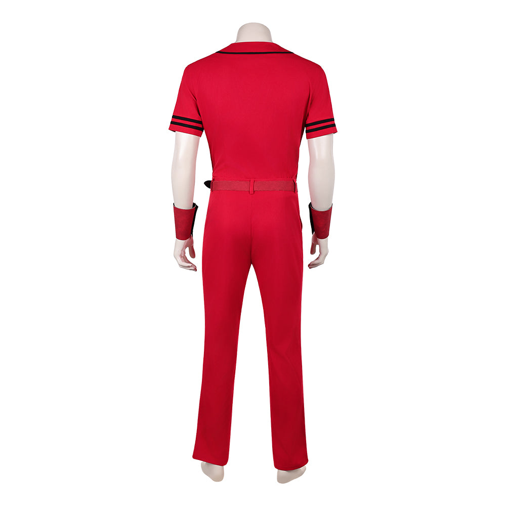 Cosplay Costume Luffy One Piece Live Action 2(2026) TV Cosplay Tenue Rouge Homme Sans Chapeau
