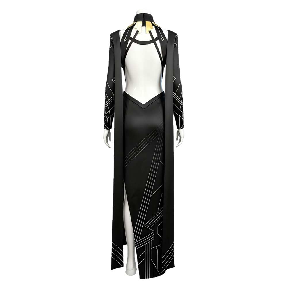 Cosplay Costume Lune Clair Obscur: Expedition 33 Jeu Cosplay Robe Noire Femme 