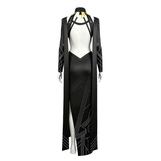 Cosplay Costume Lune Clair Obscur: Expedition 33 Jeu Cosplay Robe Noire Femme 