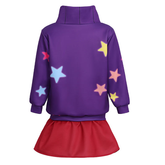 Cosplay Costume Mabel Gravity Falls TV Cosplay Tenue Violette et Rouge Enfant