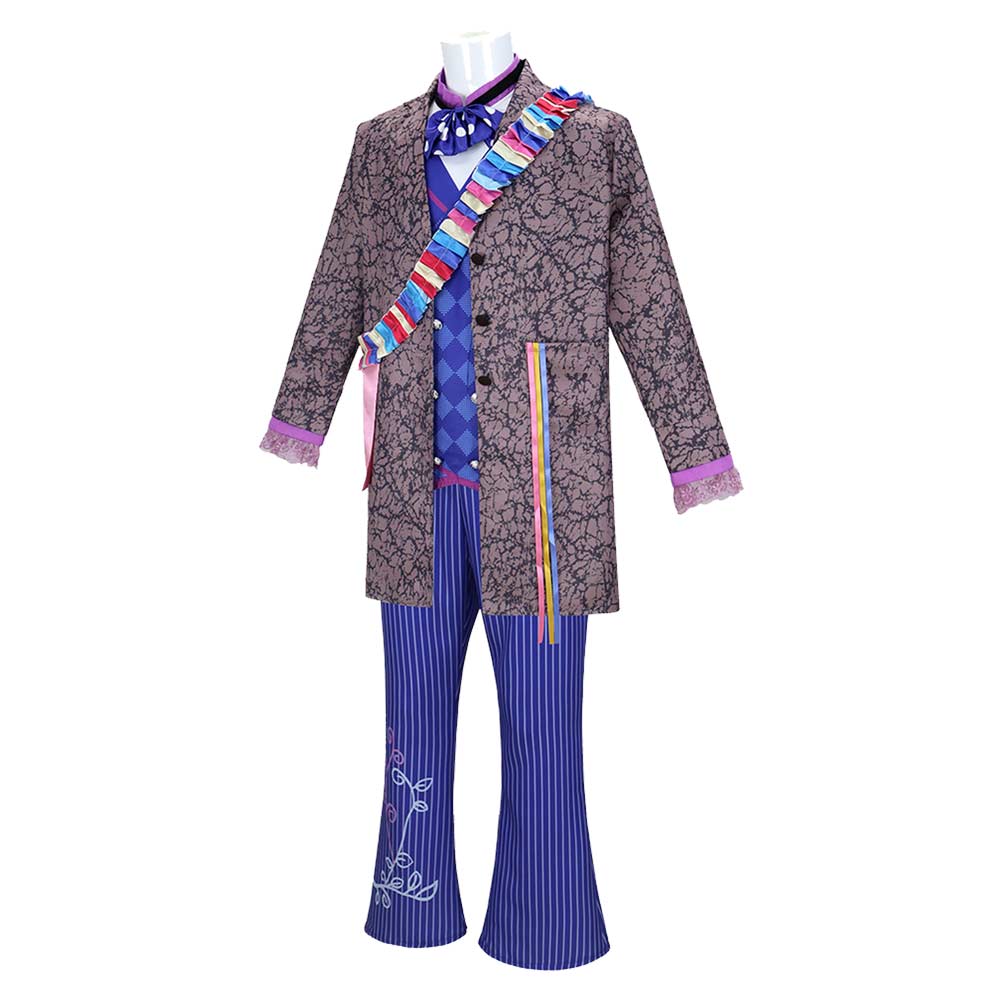Cosplay Costume Mad Hatter Alice au Pays des Merveilles Film Cosplay Tenue Bleue Homme