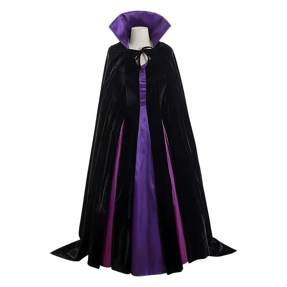 Cosplay Costume Maléfique Film Cosplay Tenue Noire et Violette Femme