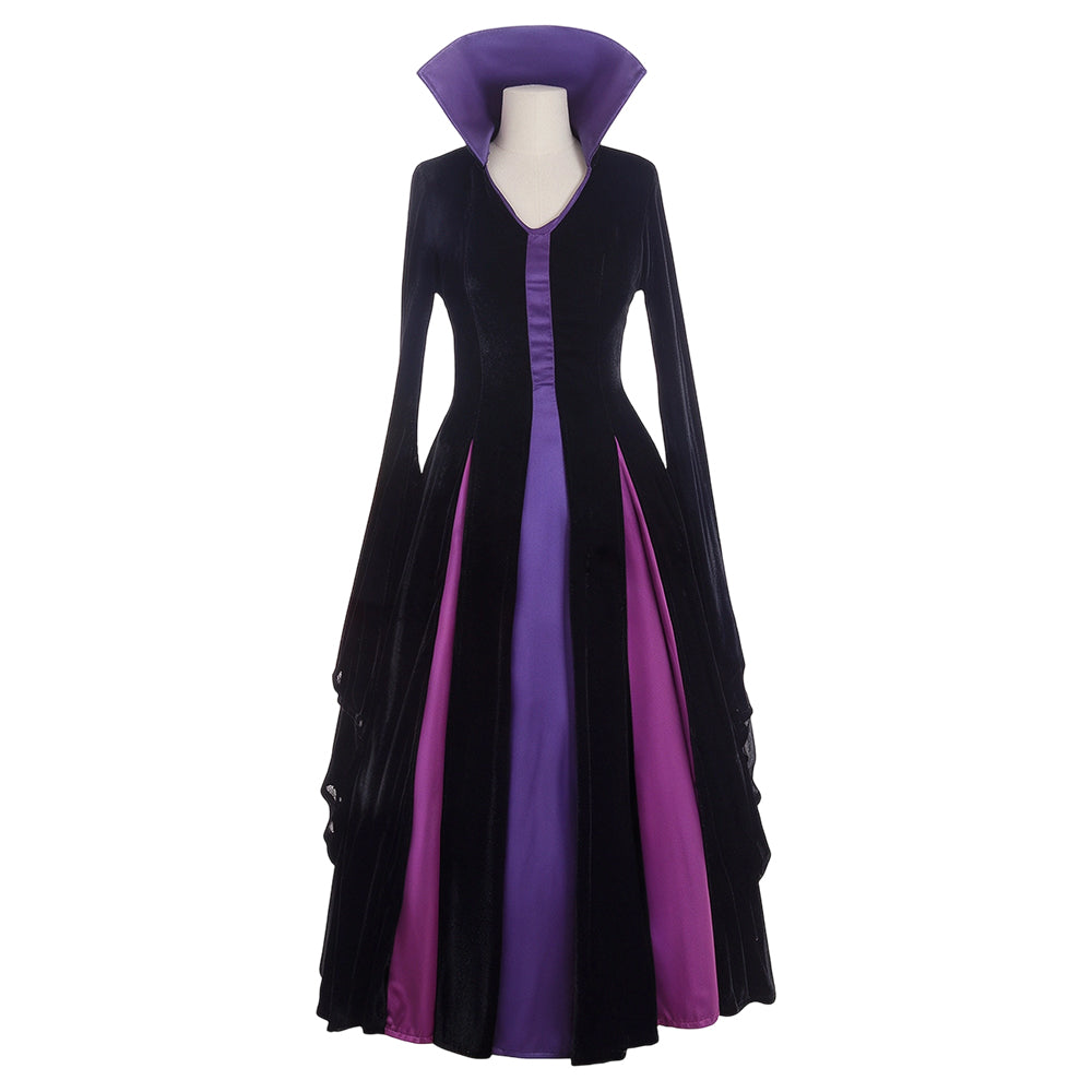 Cosplay Costume Maléfique Film Cosplay Tenue Noire et Violette Femme