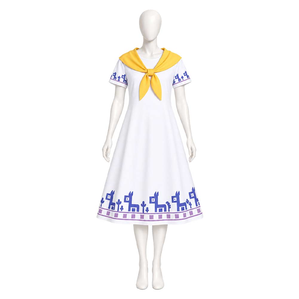 Cosplay Costume Malon The Legend of Zelda: Ocarina of Time Jeu Cosplay Robe Blanche Femme
