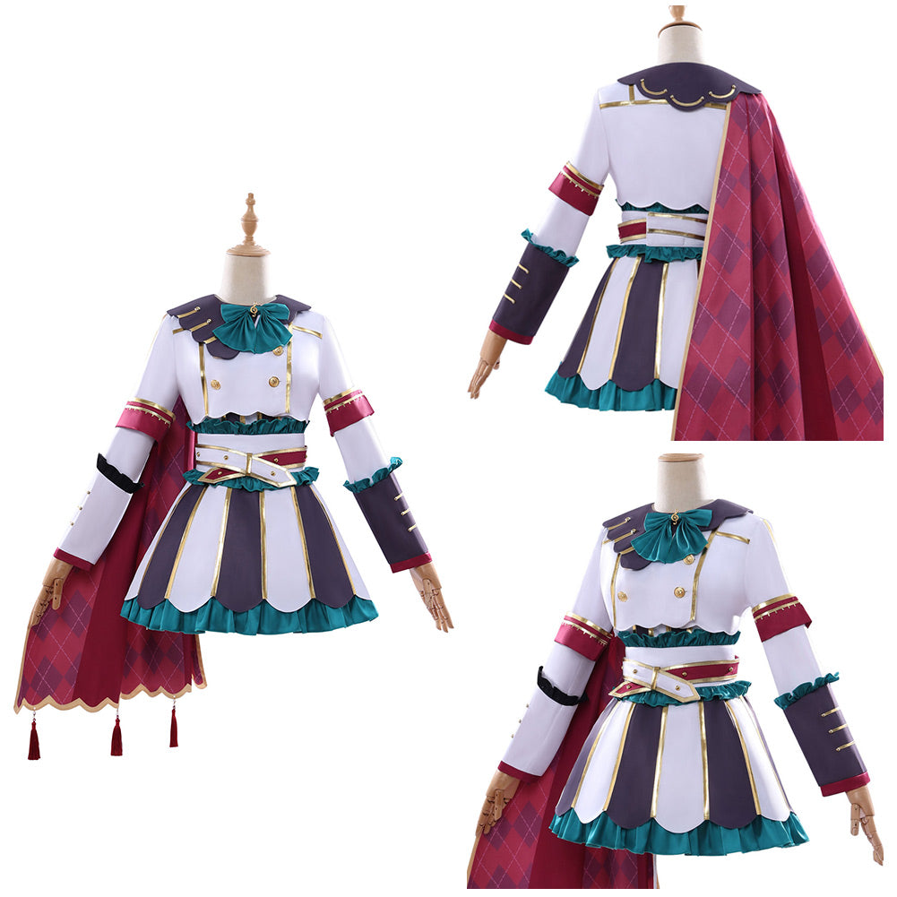 Cosplay Costume Marche Lorraine Pretty Derby Anime Cosplay Robe Rouge et Blanche Femme