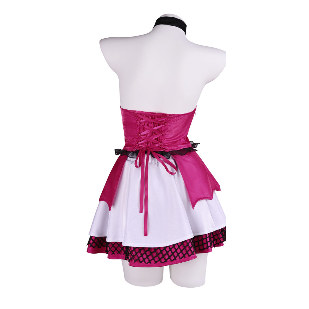 Cosplay Costume Mavis Dracula Monster High TV Cosplay Tenue Rouge Femme