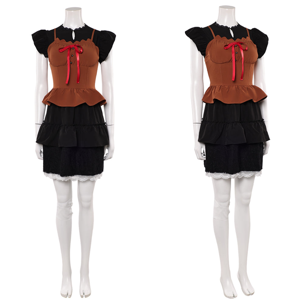 Cosplay Costume Mayu Amakura Fatal Frame 2 Remake(2026) Jeu Cosplay Robe Noire et Brune Tenue Femme