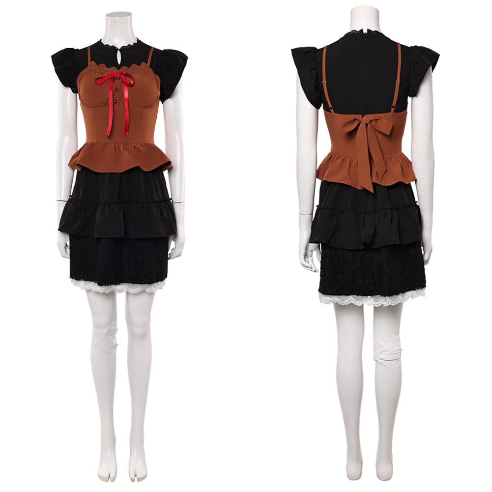 Cosplay Costume Mayu Amakura Fatal Frame 2 Remake(2026) Jeu Cosplay Robe Noire et Brune Tenue Femme
