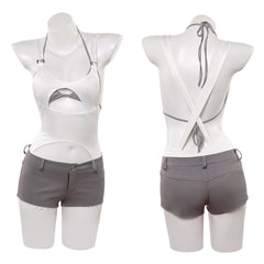 Cosplay Costume Mizi Alien Stage(2026) TV Cosplay Top Blanc+Short Femme