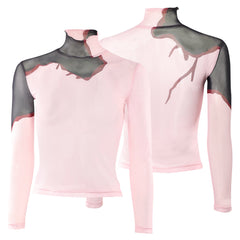 Cosplay Costume Mizi Zombie Stage AU Alien Stage(2026) TV Cosplay Haut à Motif Tatouage Rose