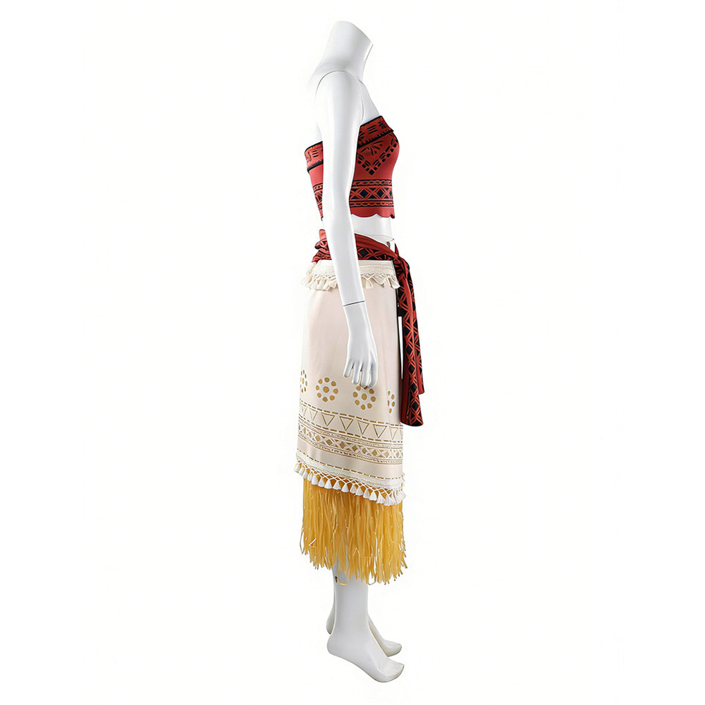 Cosplay Costume Moana Vaiana en Live Action(2026) Film Cosplay Tenue Beige et Jaune Femme