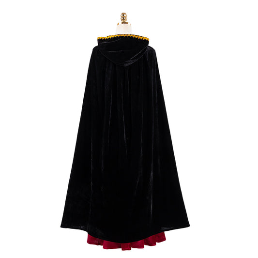 Cosplay Costume Mother Gothel Raiponce Film Cosplay Robe Noire et Rouge Femme