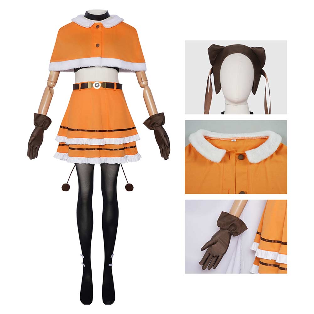 Cosplay Costume Nagisa Momoe Puella Magi Madoka Magica Anime Cosplay Tenue Orange Femme