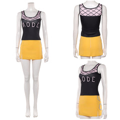 Cosplay Costume Nami One Piece Live Action 2(2026) TV Cosplay Tenue Jaune et Noire Femme