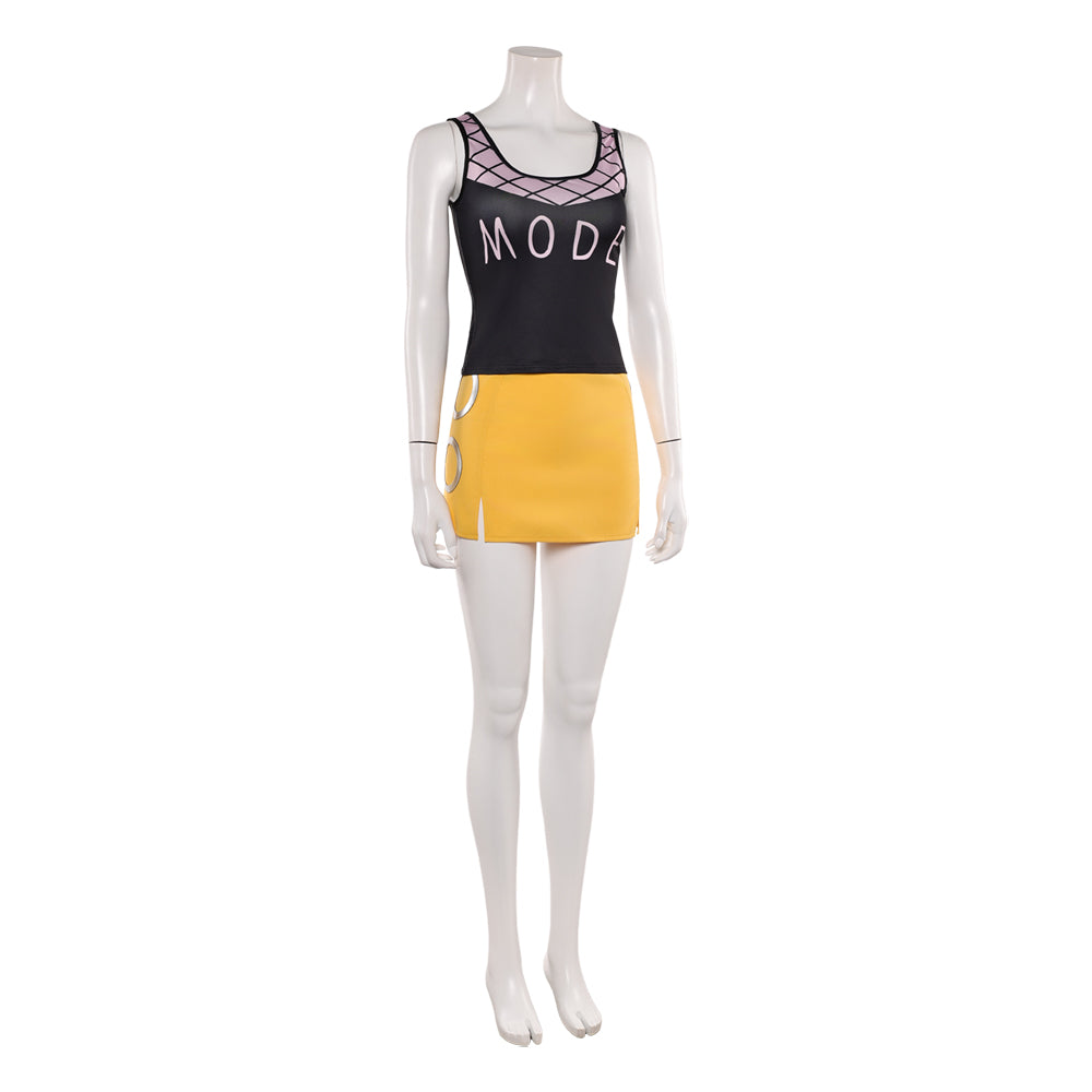 Cosplay Costume Nami One Piece Live Action 2(2026) TV Cosplay Tenue Jaune et Noire Femme