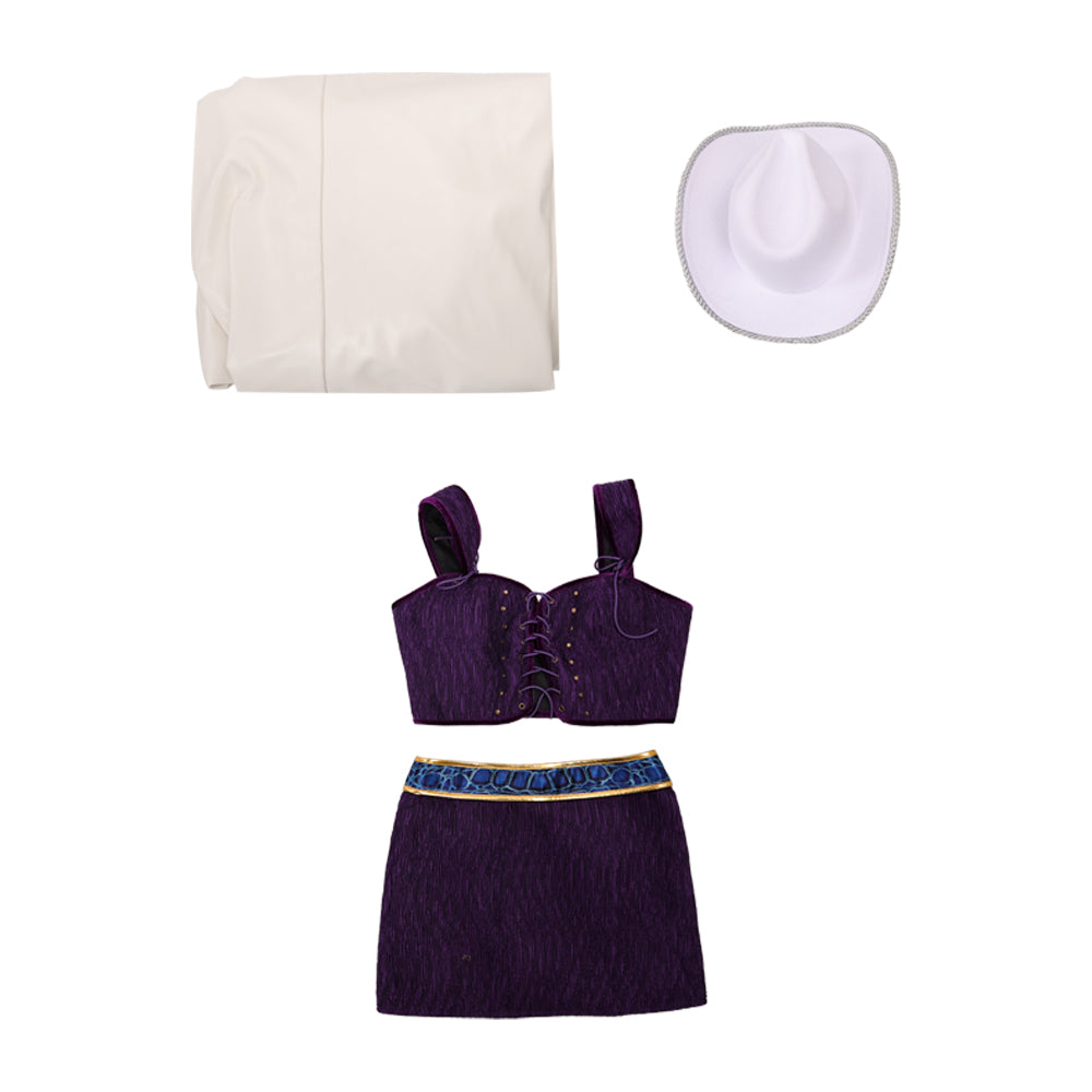 Cosplay Costume Nico Robin One Piece Live Action 2(2026) TV Cosplay Tenue Blanche et Violette Femme Ver.2
