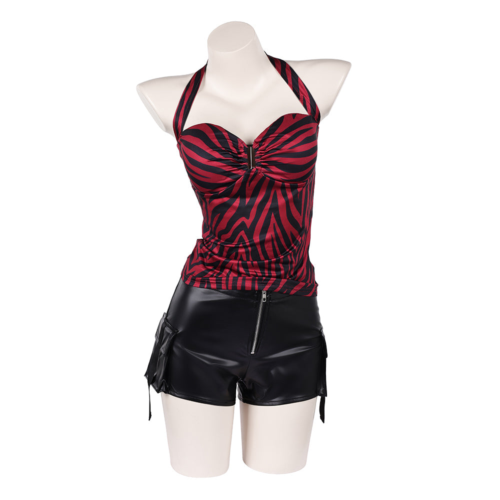 Cosplay Costume Nikki Obsessed Film Cosplay Tenue Rouge et Noire Femme