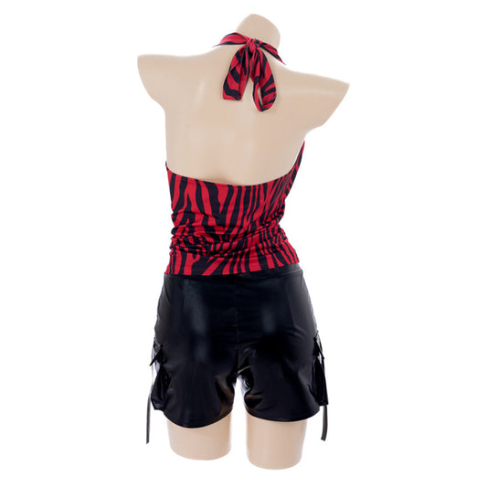 Cosplay Costume Nikki Obsession Film Cosplay Tenue Rouge et Noire Femme Ver.2