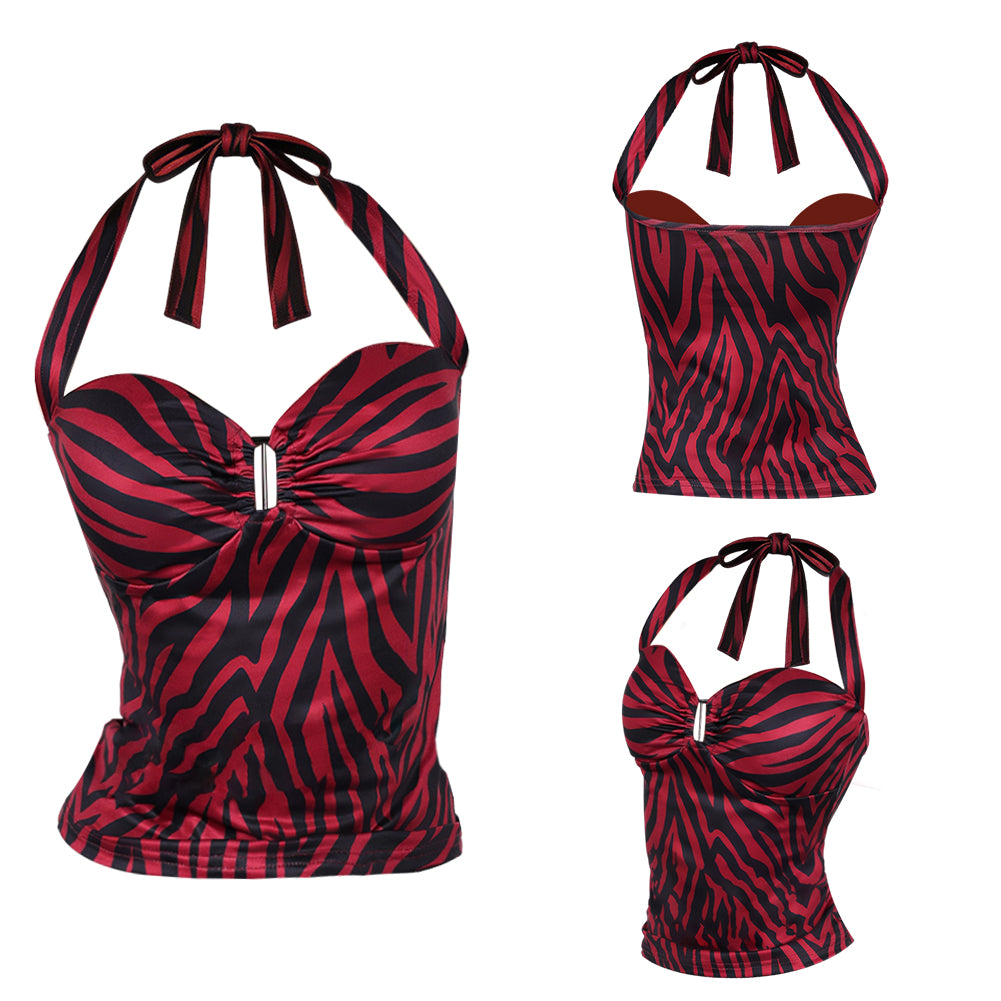 Cosplay Costume Nikki Obsession(2026) Film Cosplay Haut Rouge et Noir Femme