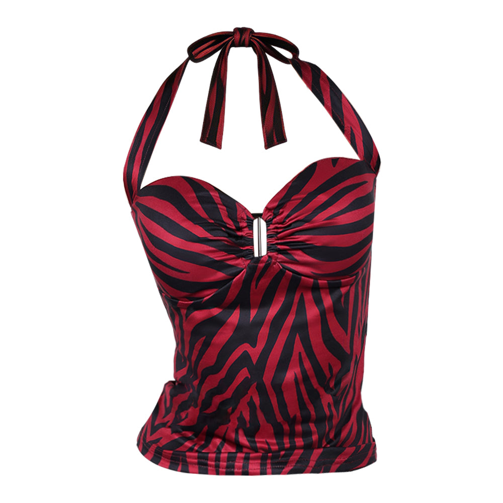 Cosplay Costume Nikki Obsession(2026) Film Cosplay Haut Rouge et Noir Femme