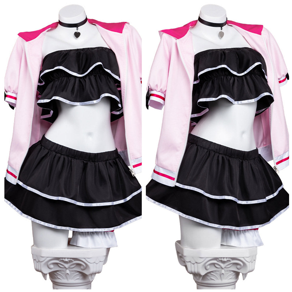 Cosplay Costume Noi Komazawa Cosmic Princess Kaguya(2026) Anime Cosplay Maillot de Bain Rose et Noir Femme