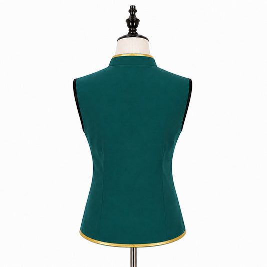 Cosplay Costume Olaf La Reine des Neiges Film Cosplay Gilet Vert Homme