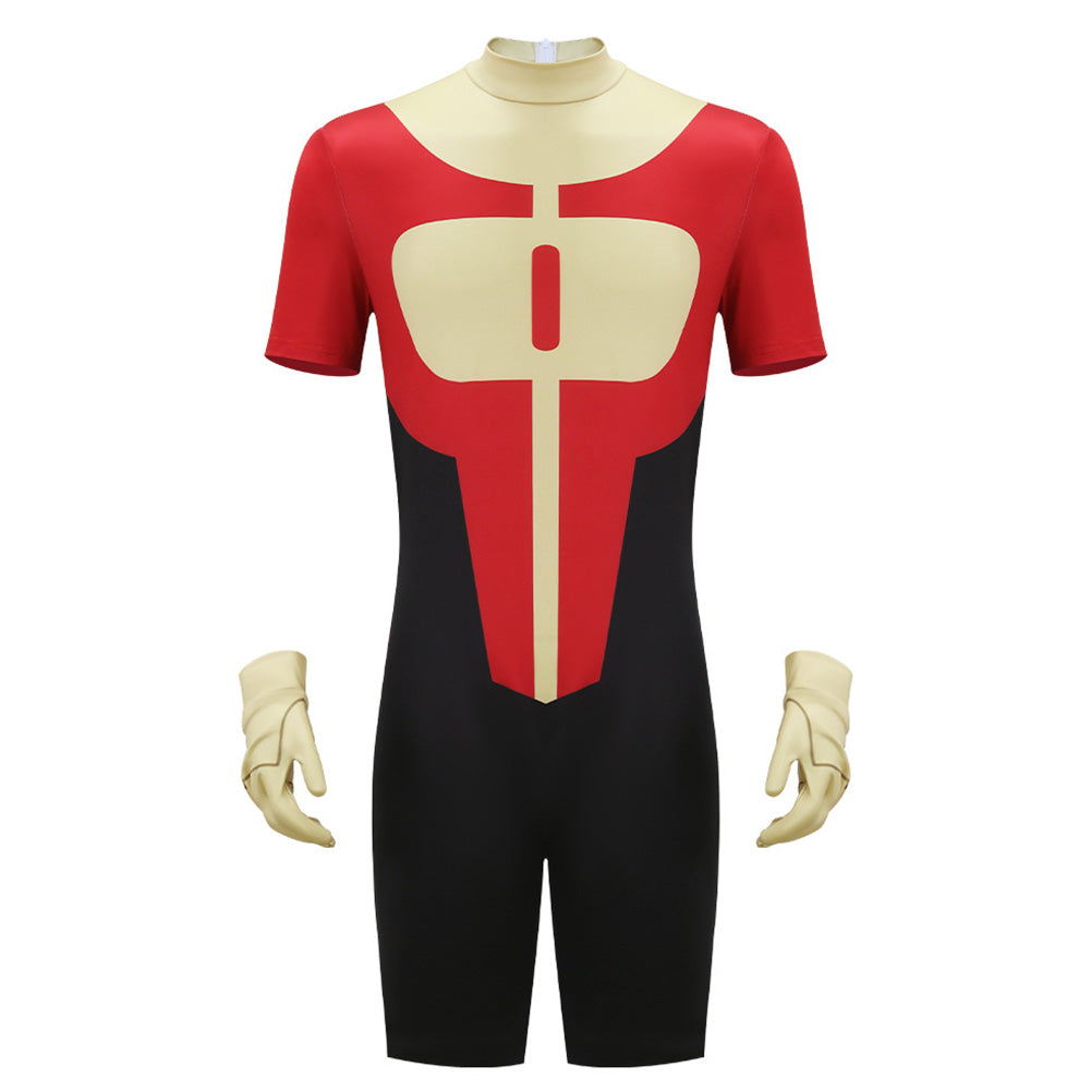 Cosplay Costume Oliver Grayson Invincible 4(2026) TV Cosplay Combinaison à Manches Courtes Rouge Homme