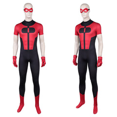 Cosplay Costume Oliver Grayson Invincible 4(2026) TV Cosplay Combinaison Noire et Rouge Homme