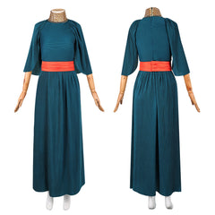 Cosplay Costume Penelope The Odyssey(2026) Film Cosplay Robe Bleue+Ceinture Rouge Femme