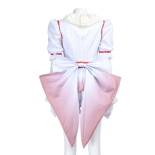 Cosplay Costume Pennywise It Film Cosplay Tenue Blanche Femme