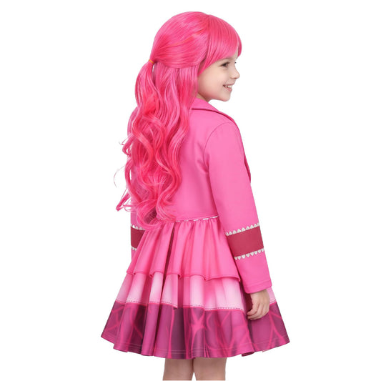 Cosplay Costume Pink Descendants: Wicked Wonderland(2026) Film Cosplay Robe Rose Adulte & Enfant