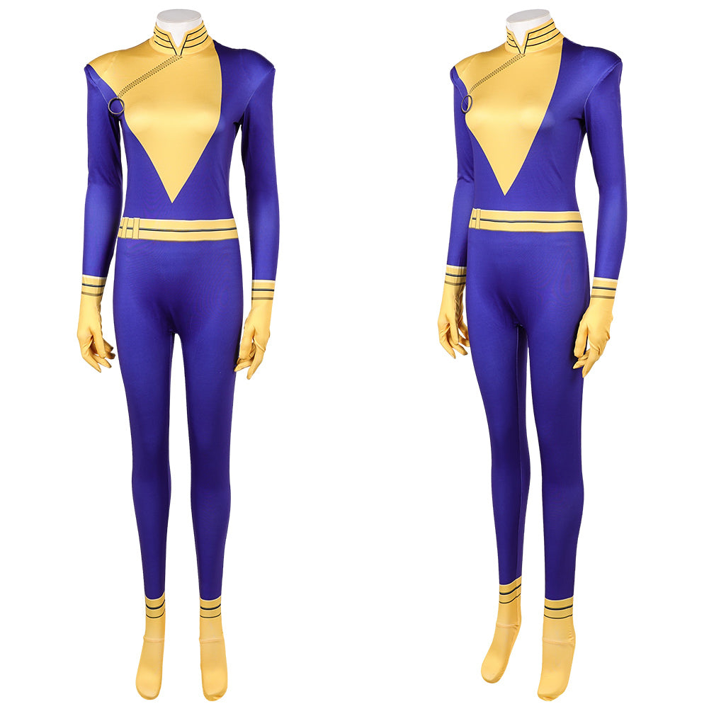 Cosplay Costume Polaris X-Men '97 Saison 2(2026) TV Cosplay Combinaison Bleue et Jaune Femme