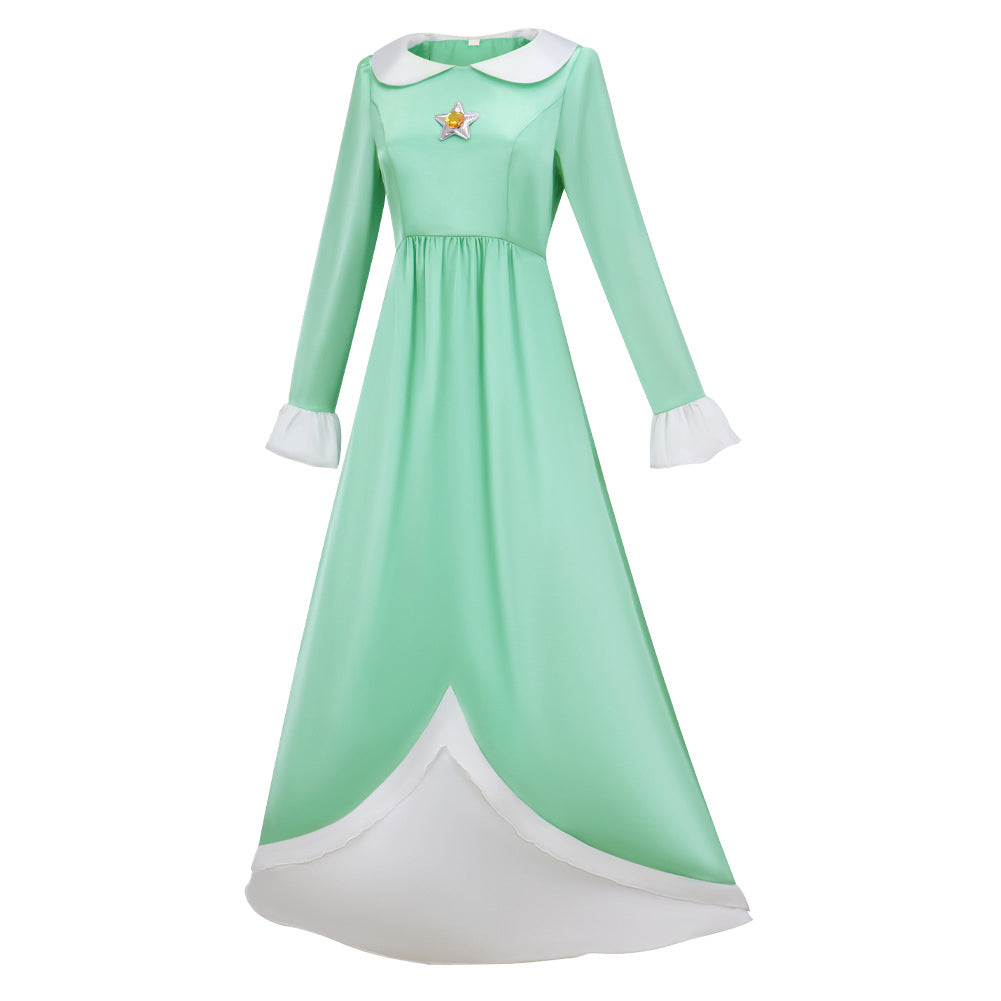 Cosplay Costume Princess Daisy The Super Mario Galaxy Movie(2026) Film Cosplay Robe Verte Femme