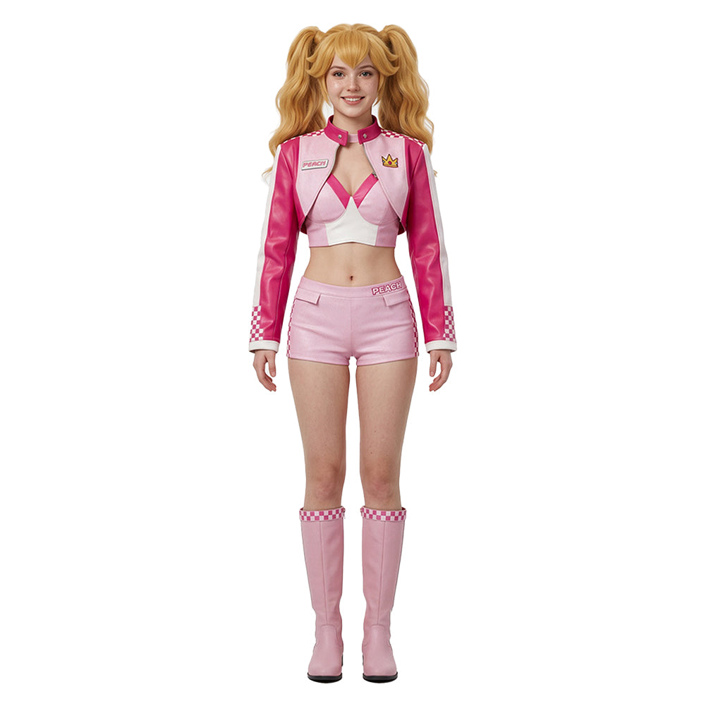 Cosplay Costume Princess Peach The Super Mario Bros. Movie Film Cosplay Tenue Rose Femme
