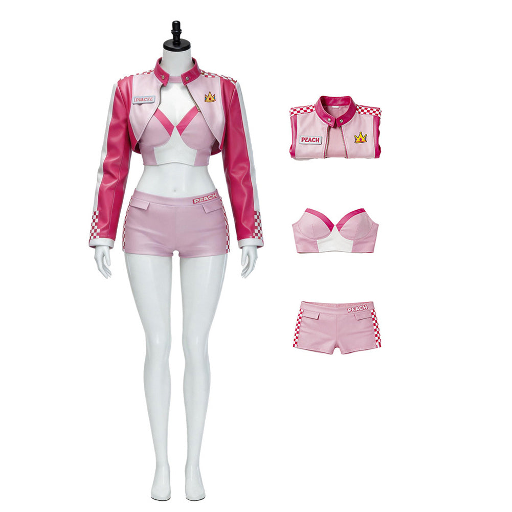 Cosplay Costume Princess Peach The Super Mario Bros. Movie Film Cosplay Tenue Rose Femme