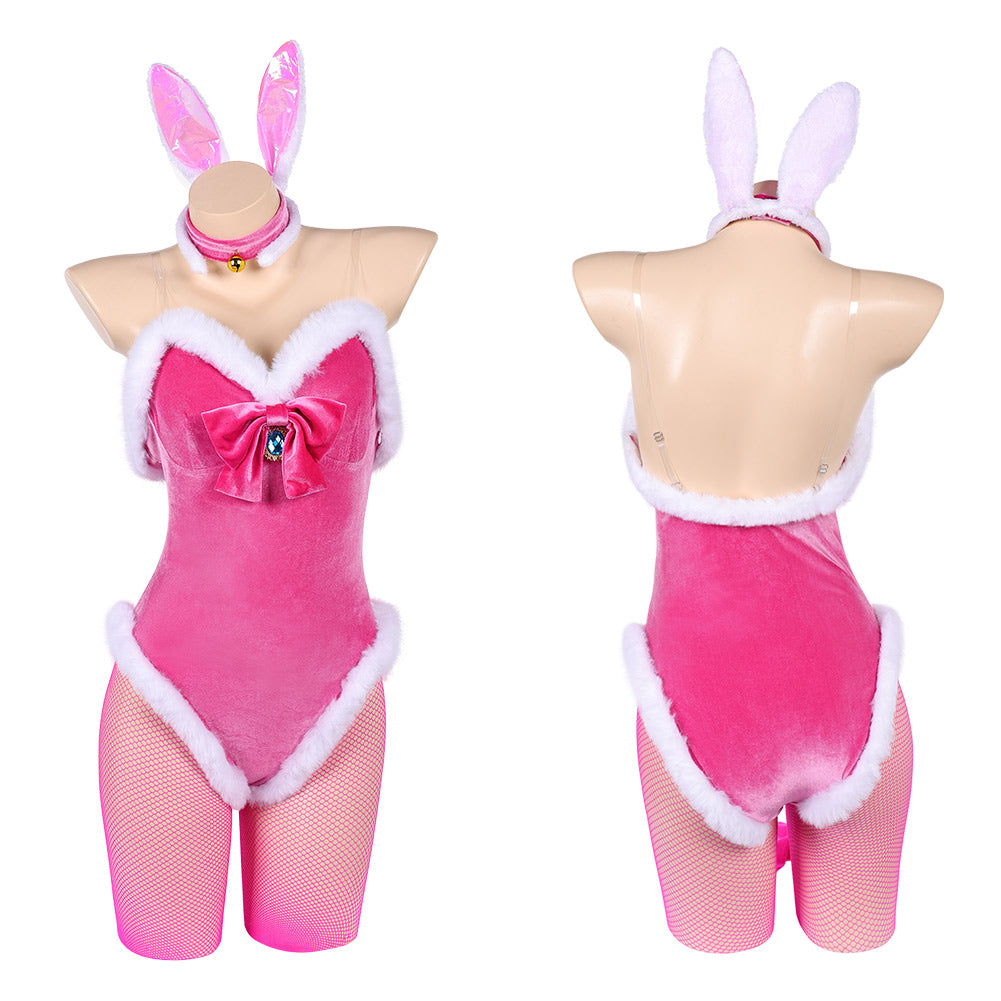 Cosplay Costume Princess Peach The Super Mario Galaxy Movie(2026) Film Cosplay Bunny Girl Tenue Rose Femme