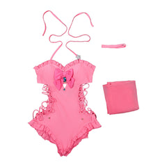 Cosplay Costume Princess Peach The Super Mario Galaxy Movie(2026) Film Cosplay Maillot de Bain Rose Femme