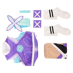 Cosplay Costume Psylocke Chouko Takahashi: The Prodigy Jeu Cosplay Tenue Violette et Blanche Femme