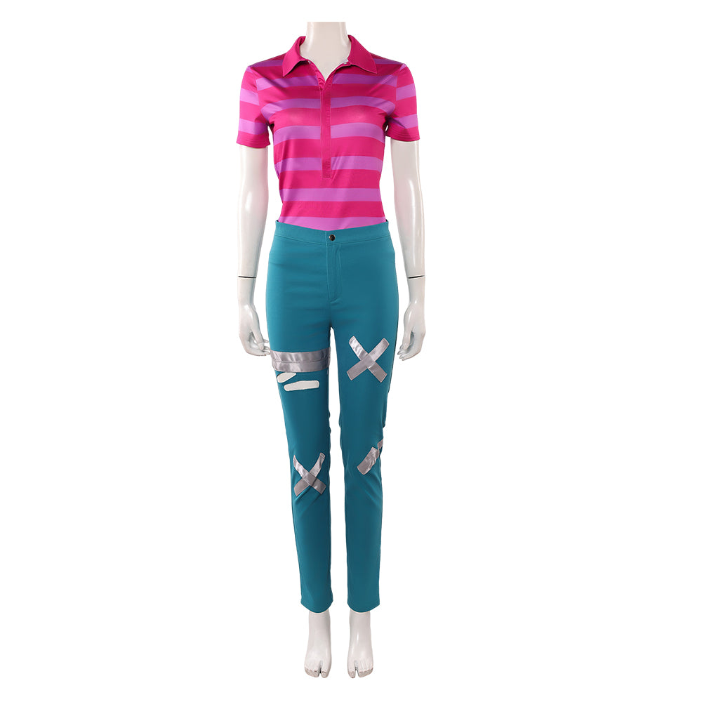 Cosplay Costume Raissa Forgotten Island(2026) Film Cosplay Tenue Verte et Rose Femme