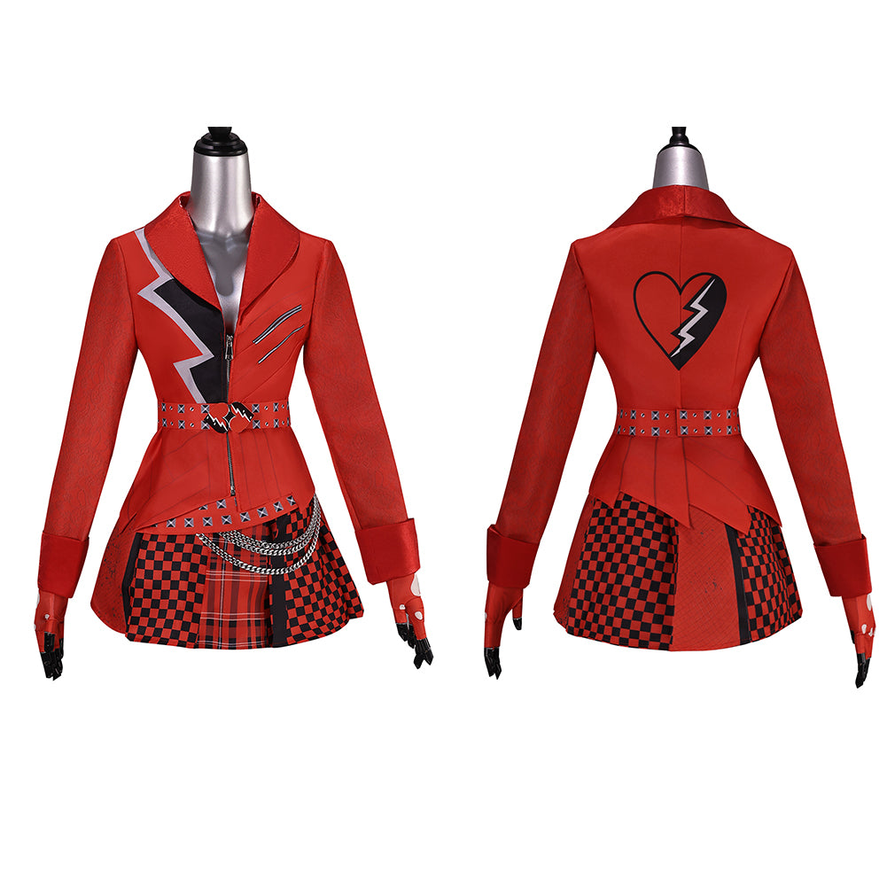 Cosplay Costume Red Charming Descendants: Wicked Wonderland(2026) Film Cosplay Haut et Jupe Femme