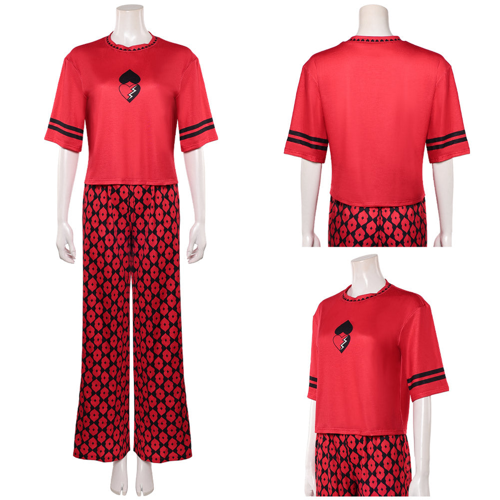 Cosplay Costume Red Descendants: Wicked Wonderland(2026) Film Cosplay Pyjama Rouge Femme