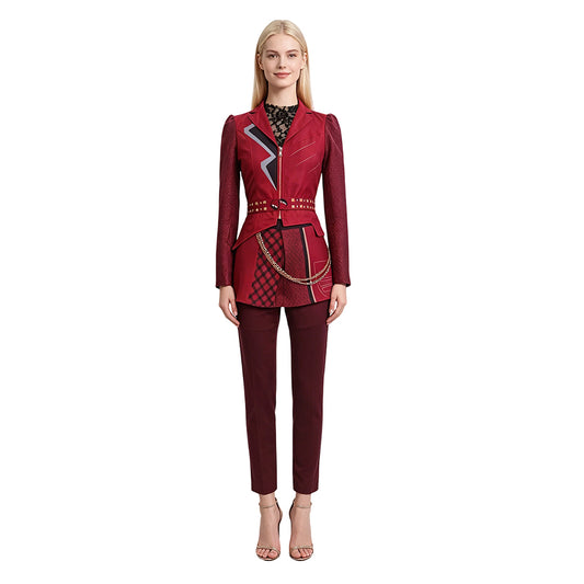 Cosplay Costume Red Descendants: Wicked Wonderland(2026) Film Cosplay Tenue Rouge Adulte & Enfant