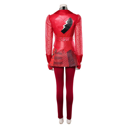 Cosplay Costume Red Descendants: Wicked Wonderland(2026) Film Cosplay Tenue Rouge de Cuir Femme