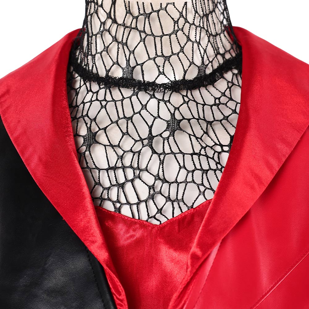 Cosplay Costume Red Descendants: Wicked Wonderland(2026) Film Cosplay Tenue Rouge de Cuir Femme