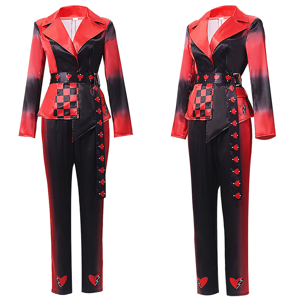 Cosplay Costume Red Descendants: Wicked Wonderland(2026) Film Cosplay Tenue Rouge et Noire Femme Ver.2