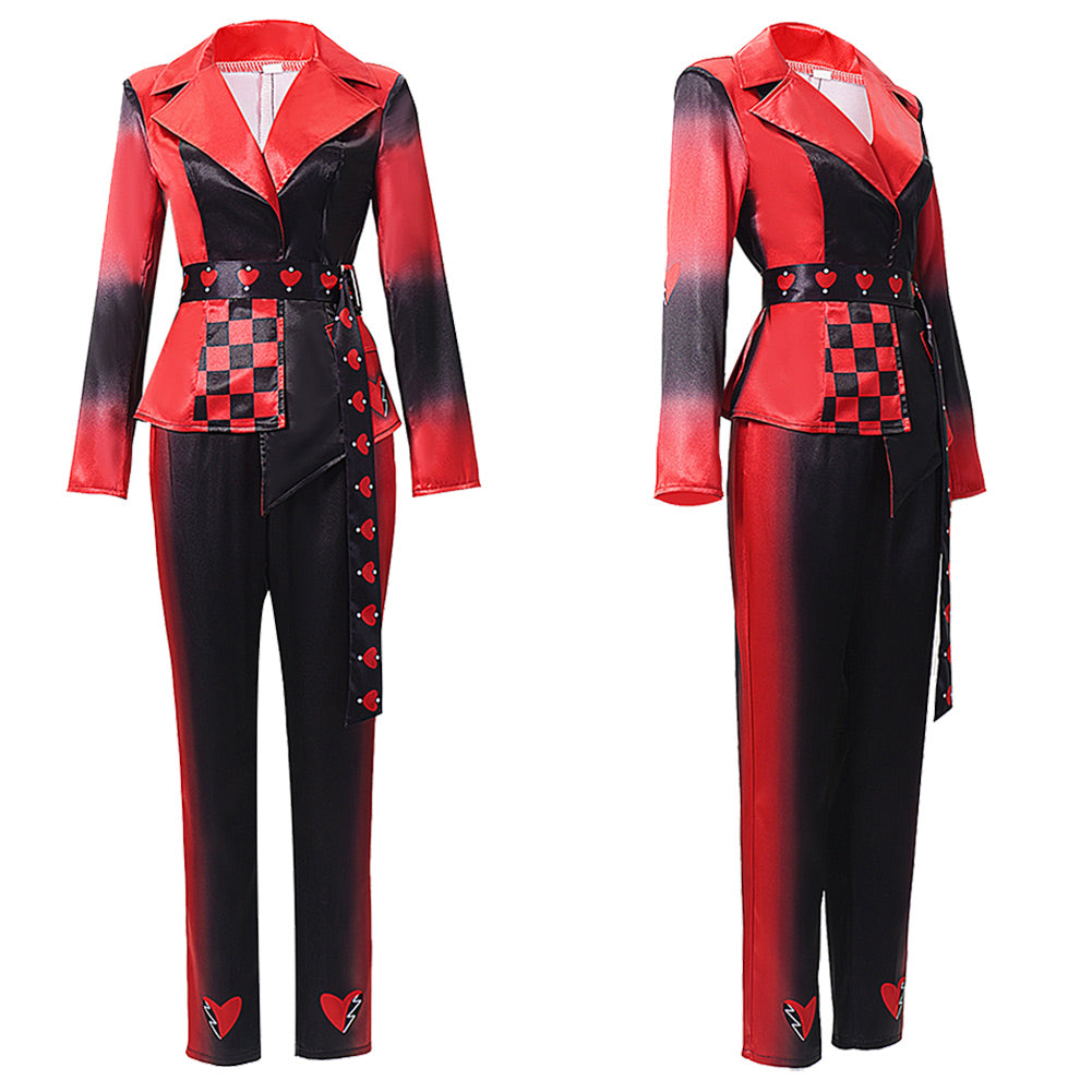 Cosplay Costume Red Descendants: Wicked Wonderland(2026) Film Cosplay Tenue Rouge et Noire Femme Ver.2
